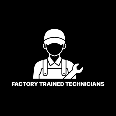 Factory-trained technician with wrench
