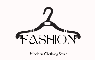 A black and white logo for a modern clothing store