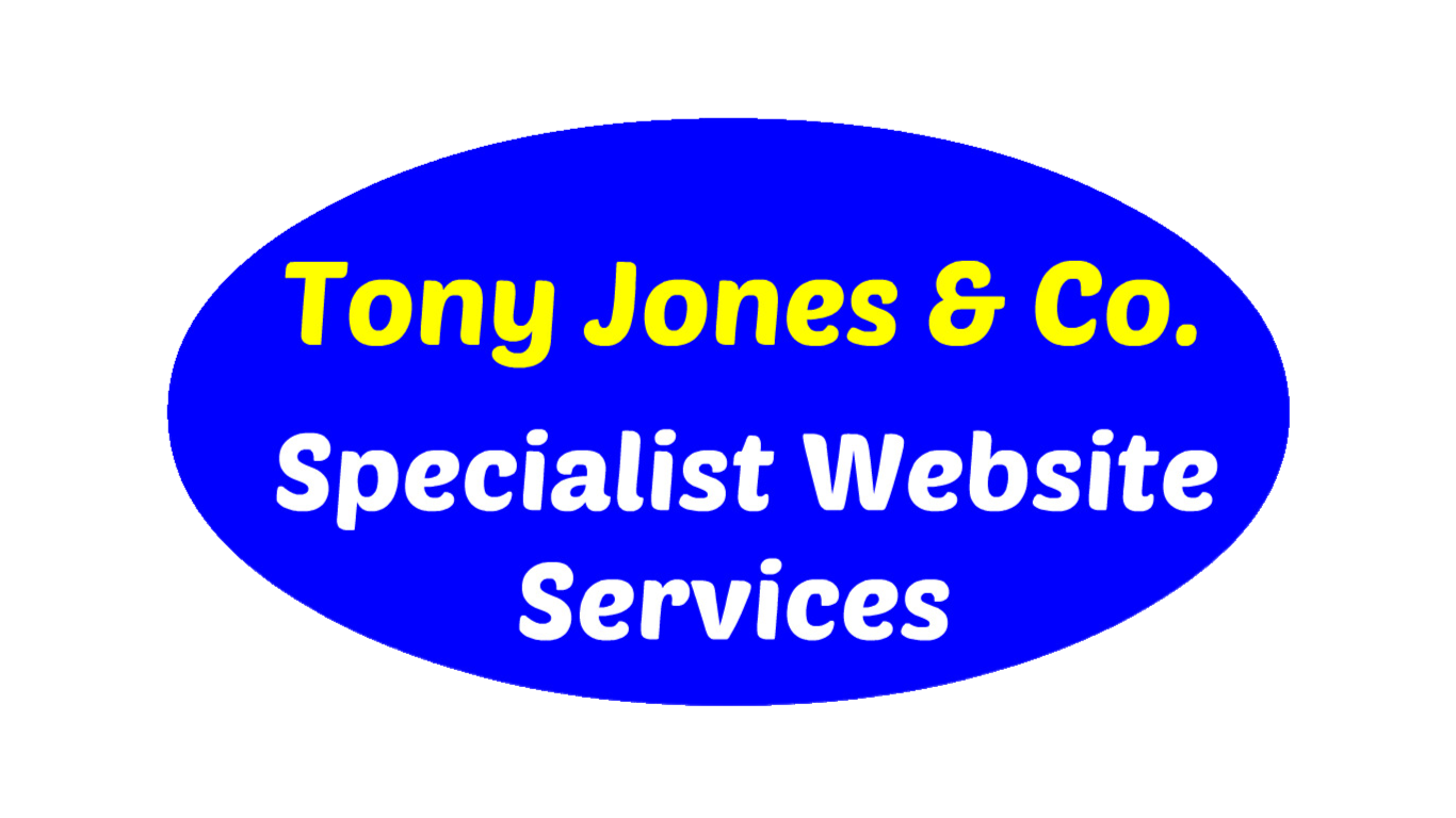 A logo for tony jones & co. specialist website services