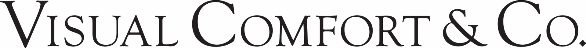 A black and white logo for visual comfort & co.