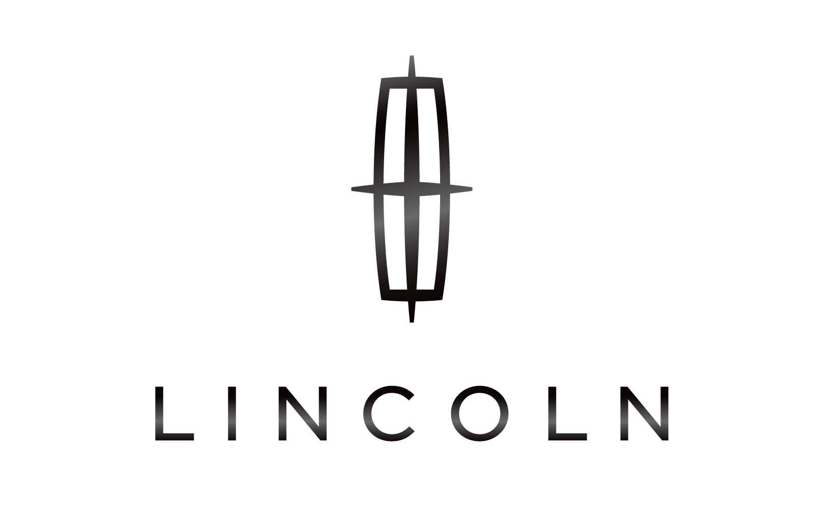 A black and white lincoln logo on a white background.