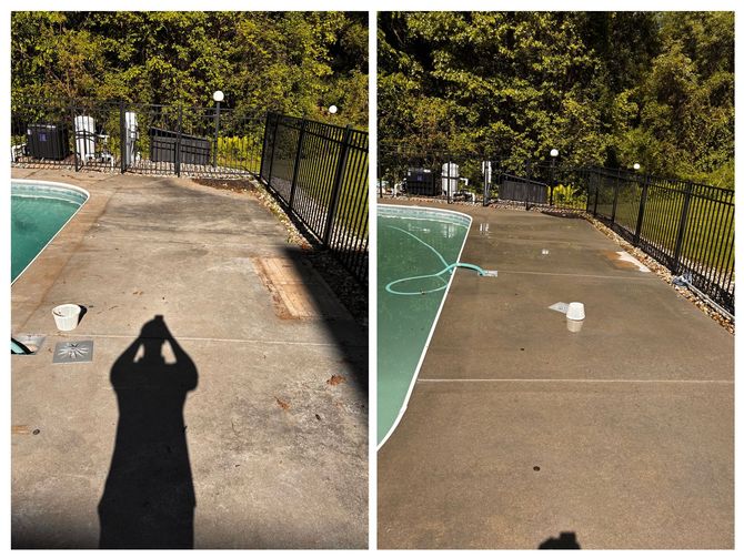A before and after photo of a basketball court