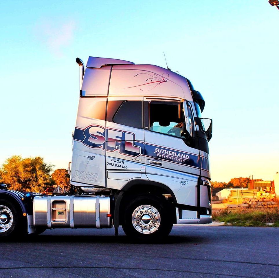 A SFL Truck In The Sunset — Robinsons Sign Makers In Shepparton, VIC