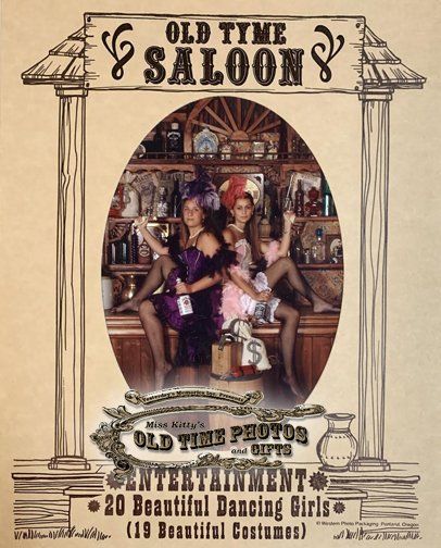 old time saloon a group of women - Miss Kitty's Old Time Photos and Gifts    Corolla Outer Banks NC