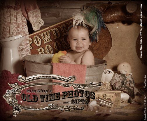 a baby is taking a bath in a bucket - Miss Old Time Photos and Gifts    Corolla Outer Banks NC