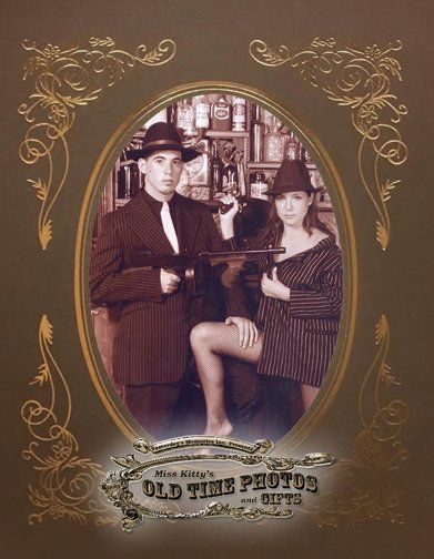 an old time photo of a man and a woman - Miss Kitty's Old Time Photos and Gifts    Corolla Outer Banks NC