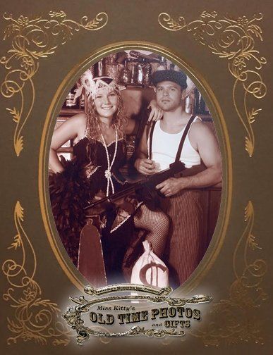 a picture of a man and woman taken by - Miss Kitty's Old Time Photos and Gifts    Corolla Outer Banks NC