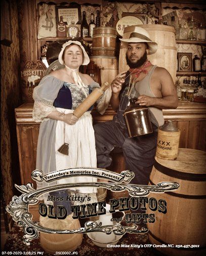 a man and a woman - Miss Kitty's Old Time Photos and Gifts    Corolla Outer Banks NC