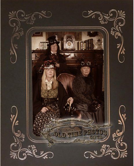 a picture of three people - Miss Kitty's Old Time Photos and Gifts    Corolla Outer Banks NC