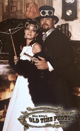 a man and a woman are standing next to each other . - Miss Kitty's Old Time Photos and Gifts    Corolla Outer Banks NC