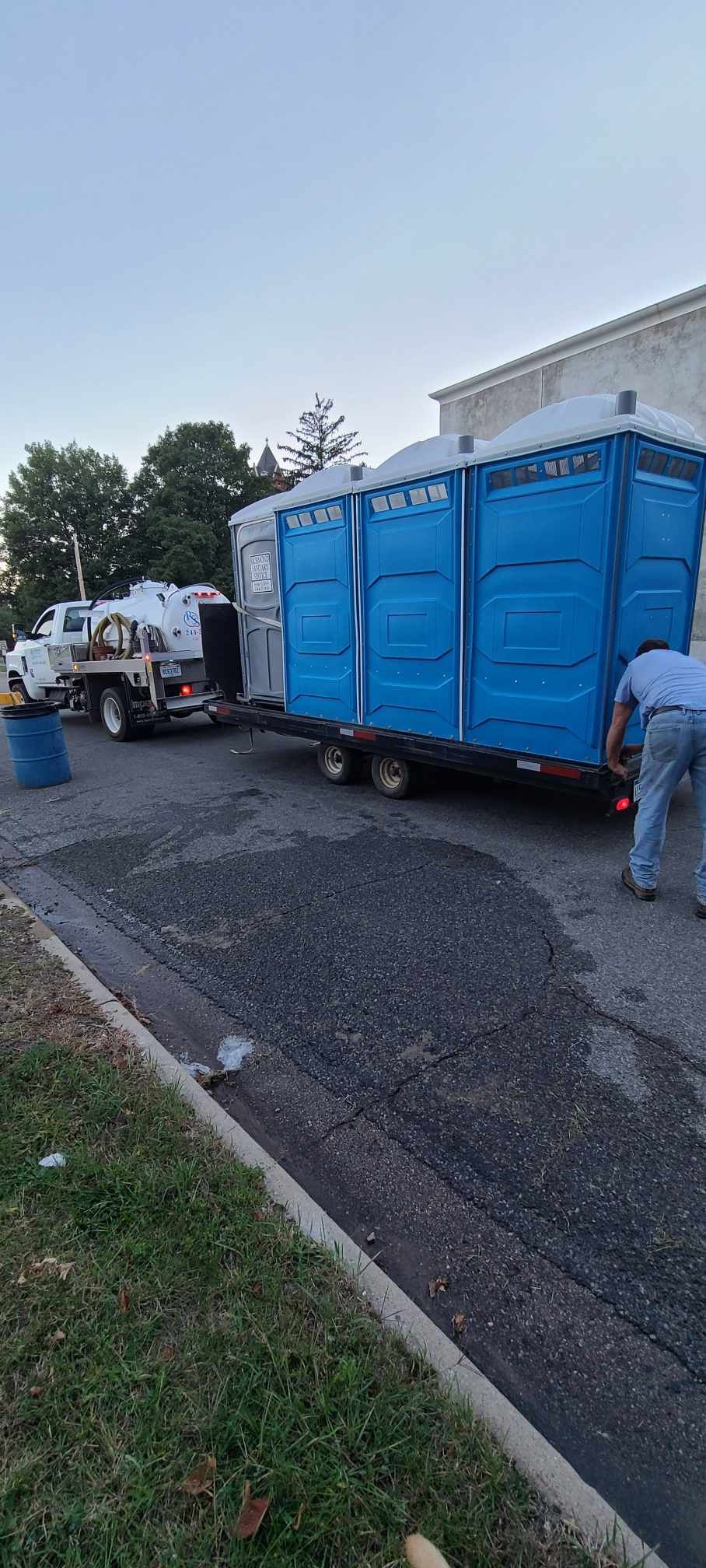 Portable Toilet on a Trailer — Marcellus, MI — Richmond Sanitary Service Inc