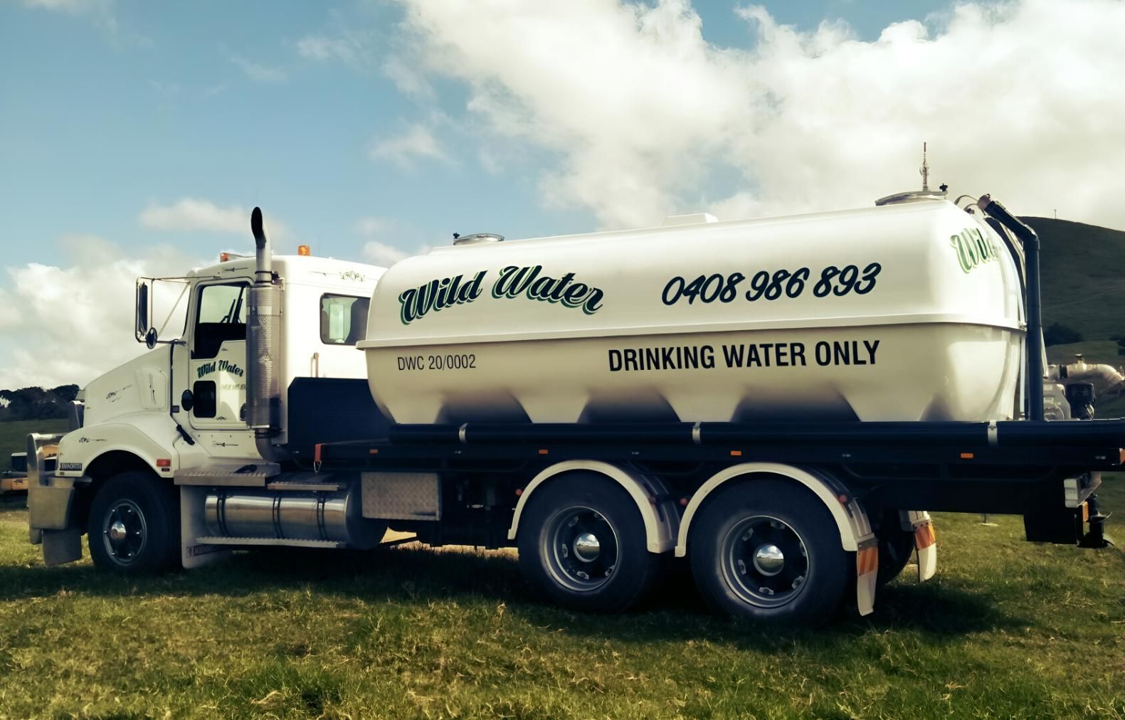 A Truck That Says Drinking Water Only on It — Wild Water Delivery in Maleny, QLD