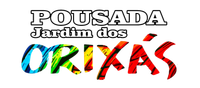 A colorful logo for pousada jardin dos orixas