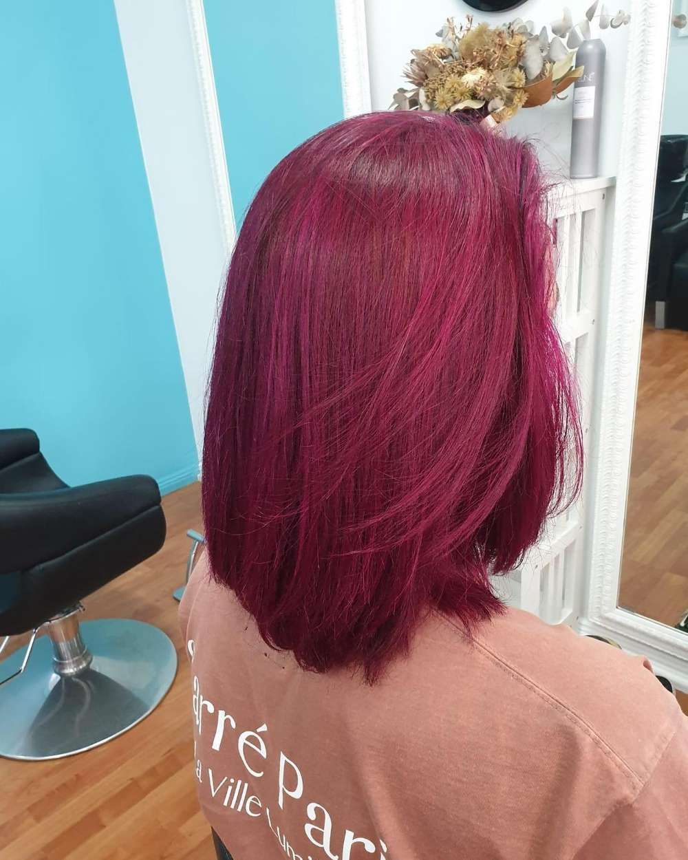 A Woman With Purple Hair — Expert Colourist in Gosford, NSW
