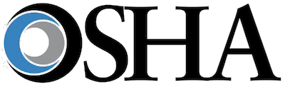 OSHA logo with concentric circles and the letters O, S, H, and A in black.