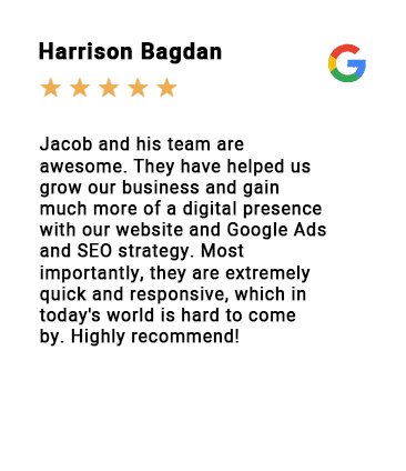Jacob and his team are awesome . they have helped us grow our business and gain much more of a digital presence