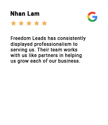 Freedom leads has consistently displayed professionalism to serving us.
