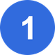 White number 1 on a blue circle.