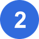 White number 2 on a blue circle.