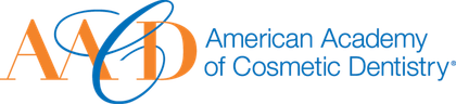 Logo for the American Academy of Cosmetic Dentistry. It features the letters "AAD" intertwined with a "C".