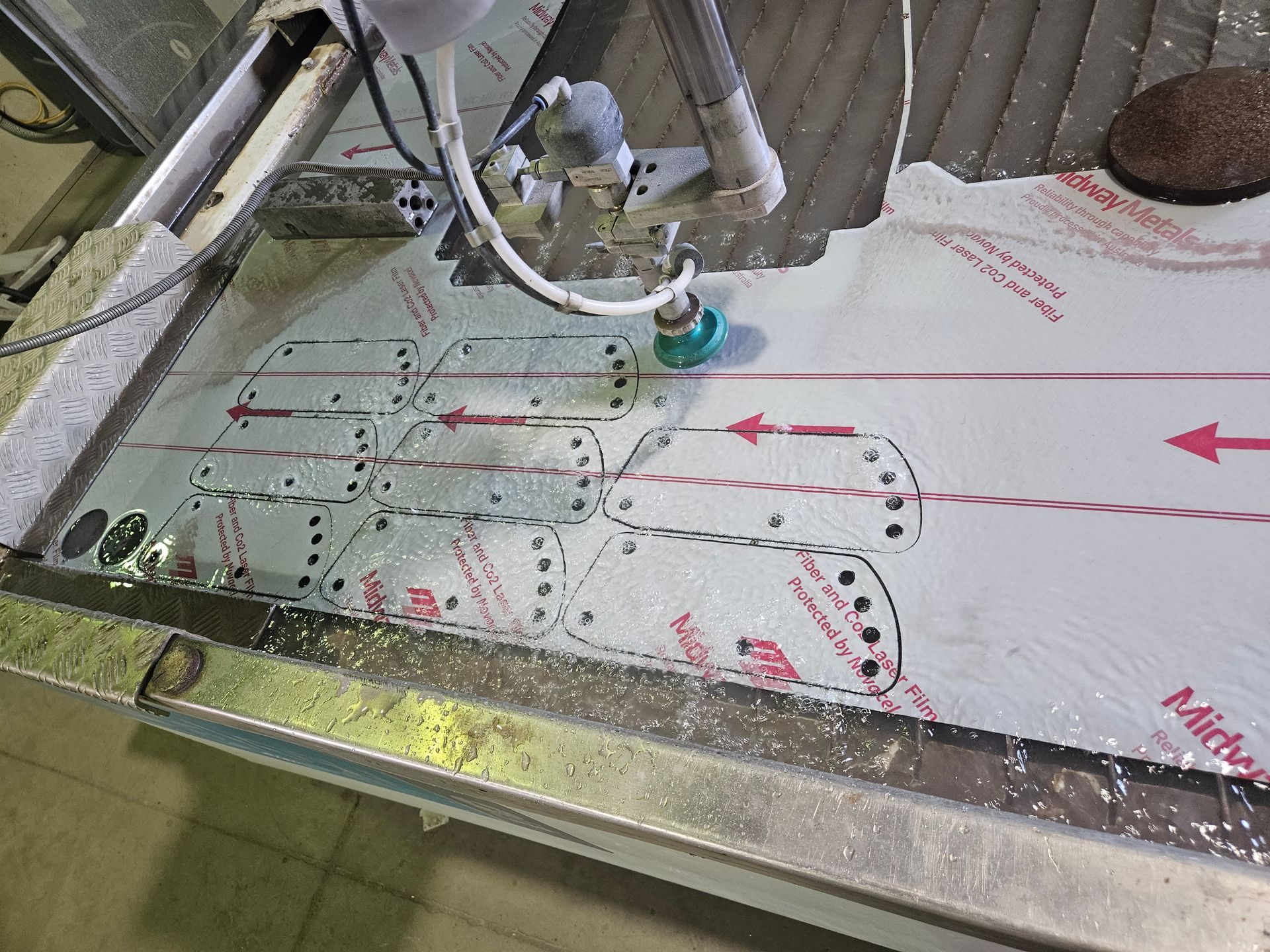 Water jet cut panels— Colonial Sheet Metal in Garbutt, QLD