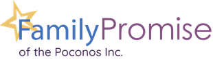 Family Promise of the Poconos Inc. logo: star and text in blue and purple.