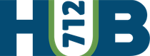 HUB logo with a green and blue design, featuring the number