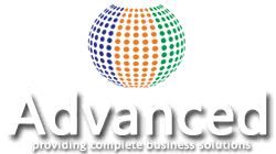 A logo for advanced providing complete business solutions