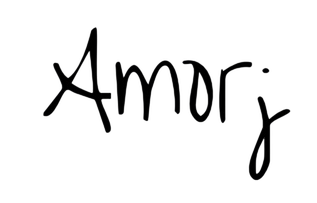 Microblading Seoul Studio by AmorJ Logo with a brown sun and waves, and the word