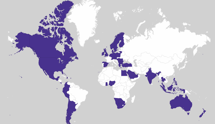 world map shows growth of fastbraces