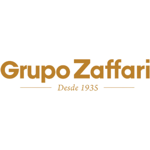 A gold logo for grupo zaffari desde 1935