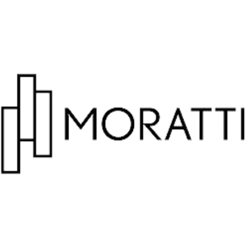 É um logotipo para uma empresa chamada moratti.