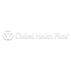 Oxford Health Plans logo. White text and symbol on a white background.