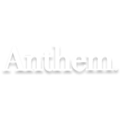 Anthem text logo in white with a subtle drop shadow.