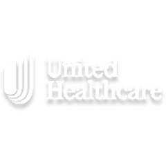 United Healthcare logo, white text and symbol on a white background.