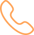 Orange outlined telephone handset.
