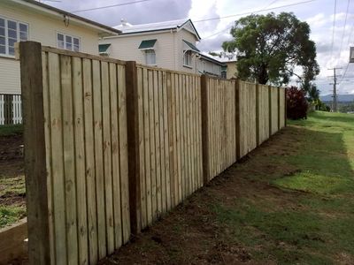 A fence after fencing contractors finish its installation in Brisbane