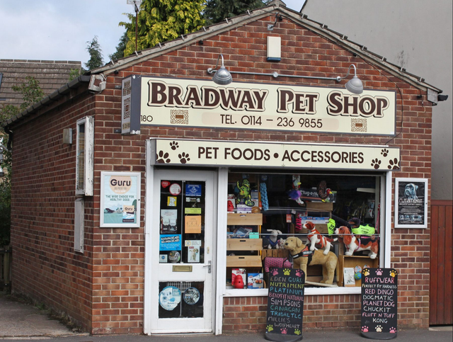 Pet food supplier Bradway Pet Shop