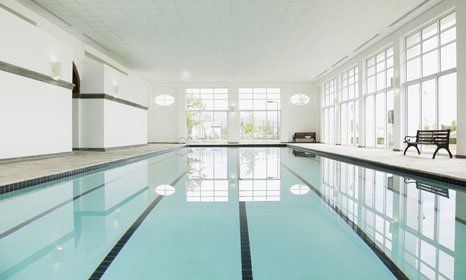 Dehumidifies for indoor pools