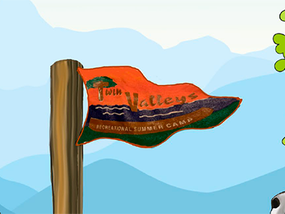 Illustrated flag of Twin Valleys