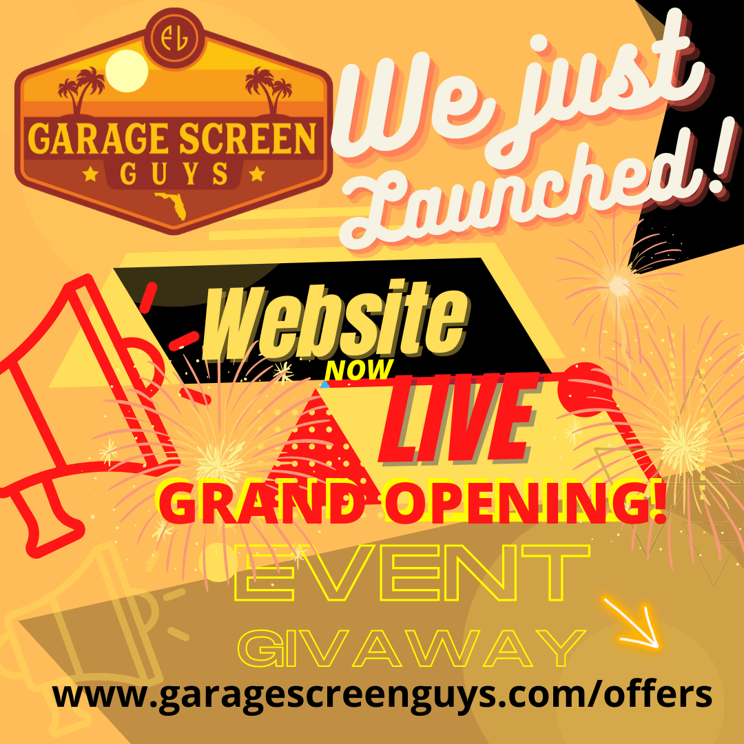 Garage Screen Guys, local Garage Door Screen Provider in Florida now open for business