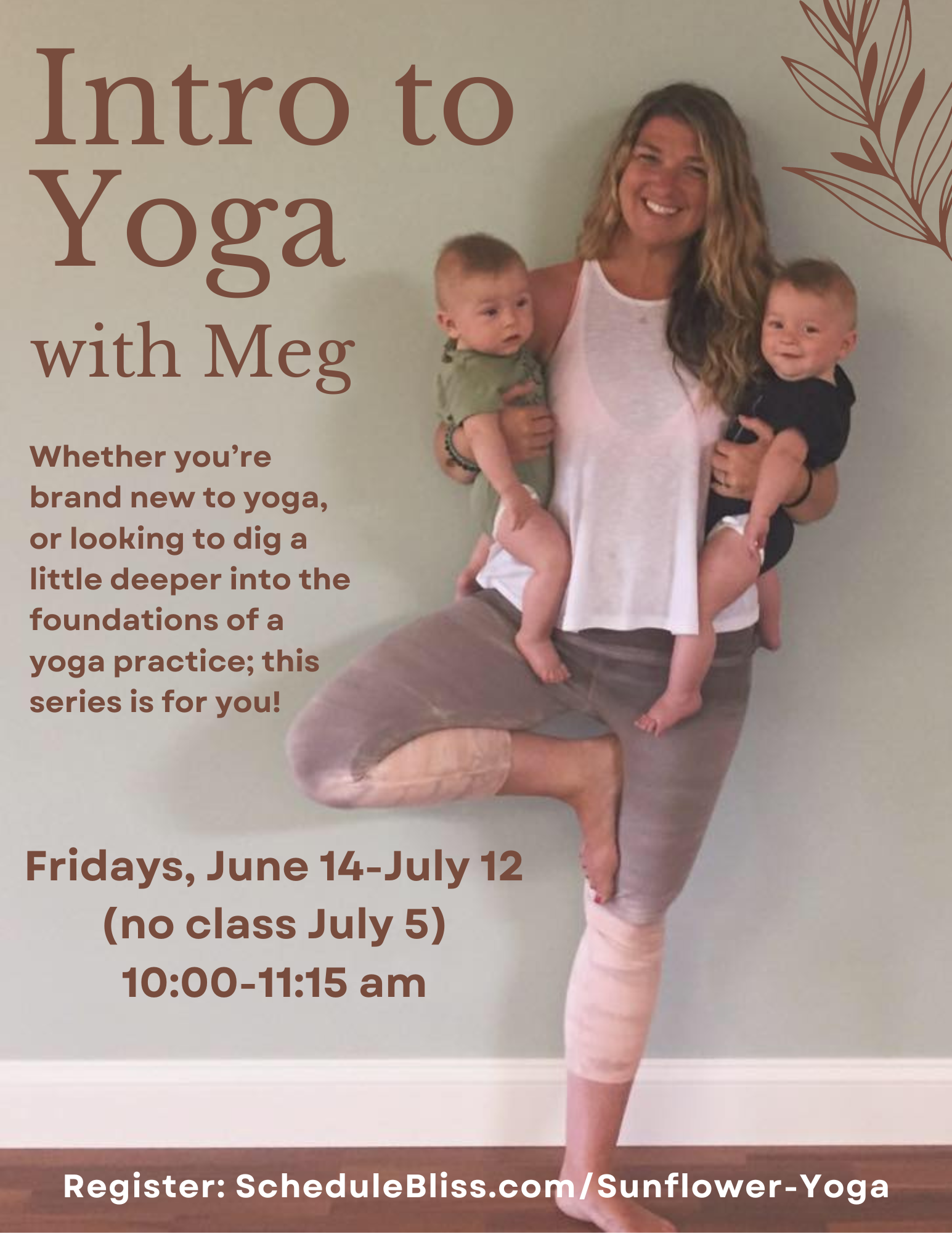 Sunflower Yoga Class Descriptions