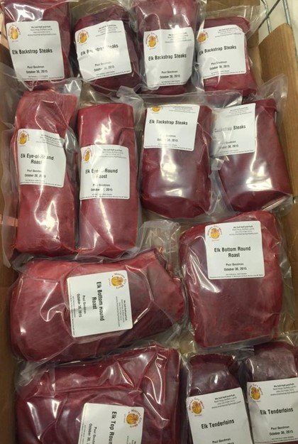 Different Elk Meat in a Box — Helena, MO — Montana City Meats