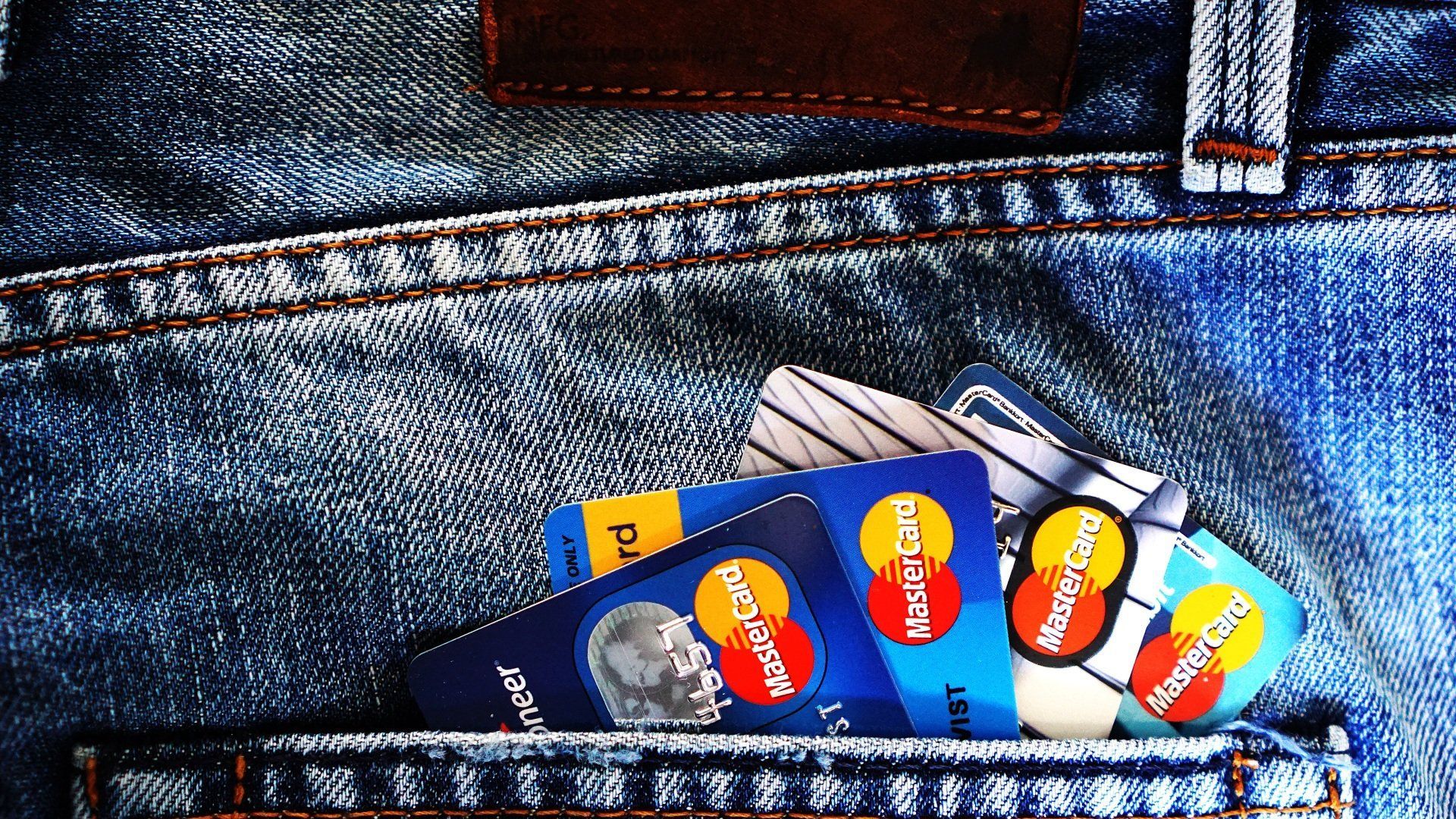 Credit cards inside the pocket
