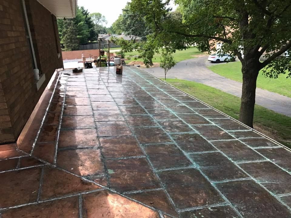 Copper Flatlock on Residence Porch