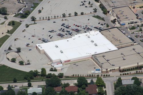 TPO Roof at Shopping Center in Normal IL