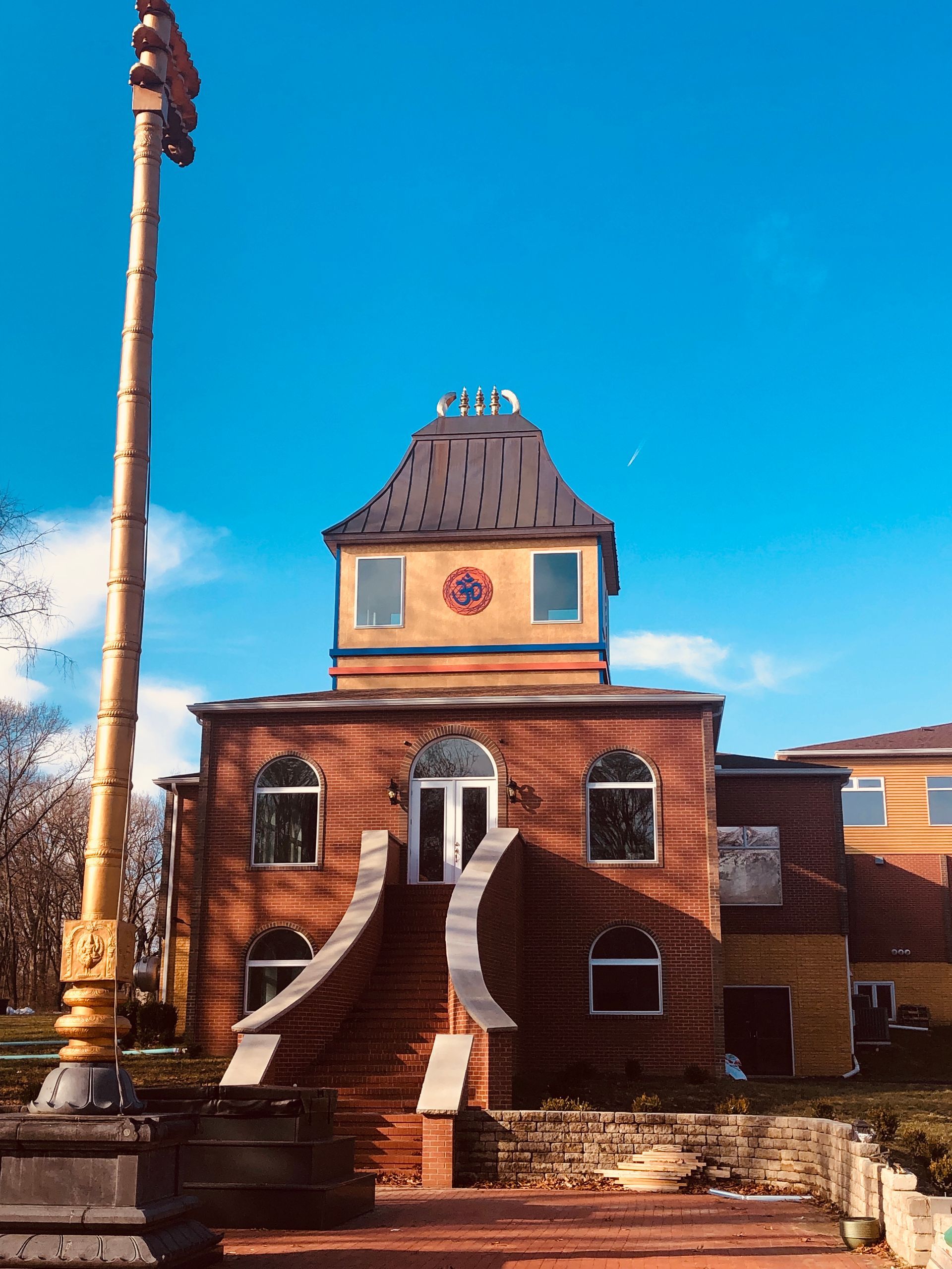 Copper Standing Seam Cupola Roof on Hindu Temple of Central Illinois - Exquisite Craftsmanship and Timeless Beauty