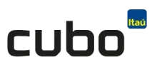 A logo for a company called cubo itau