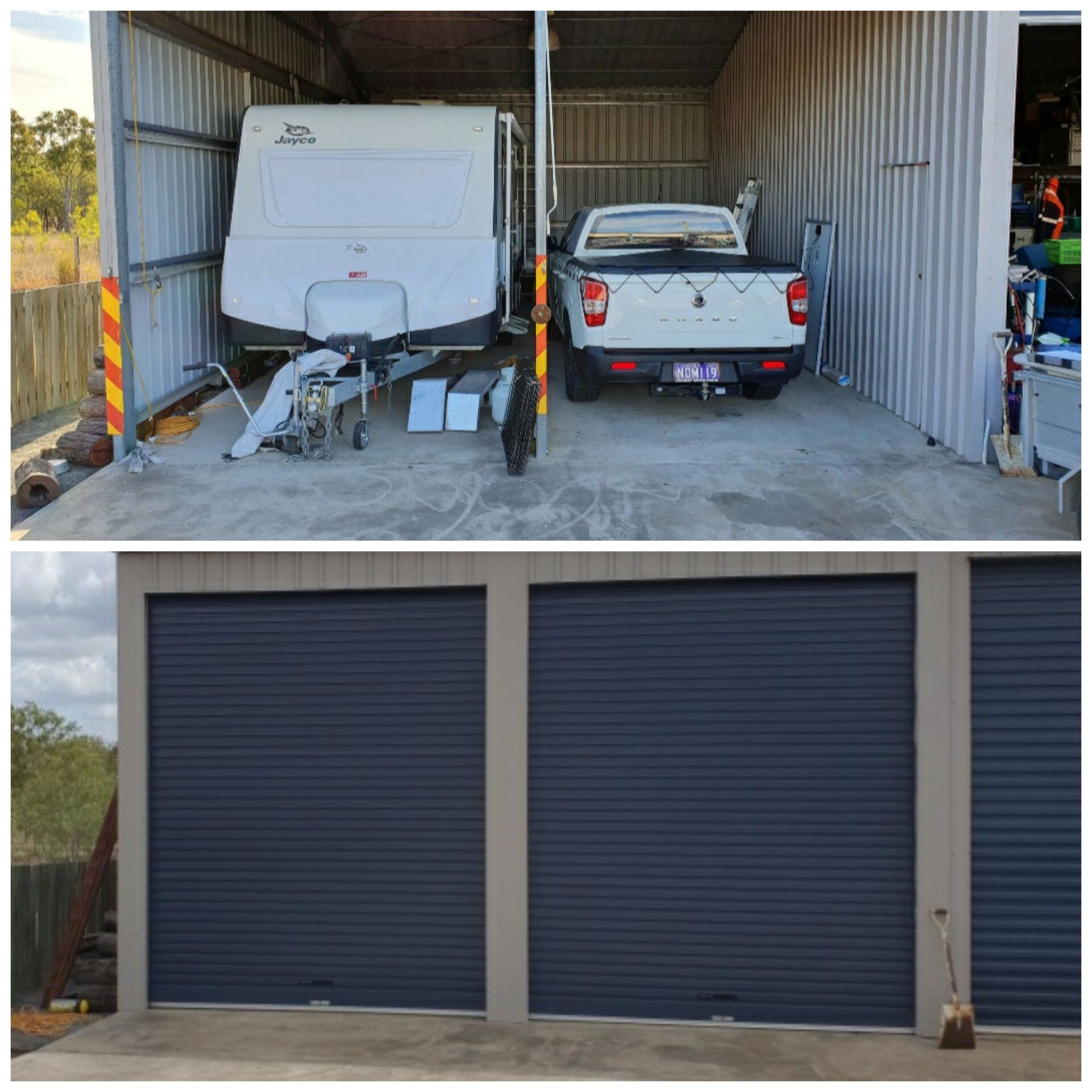 Residential Garage Open & Closed — Garage Doors in South Burnett, QLD