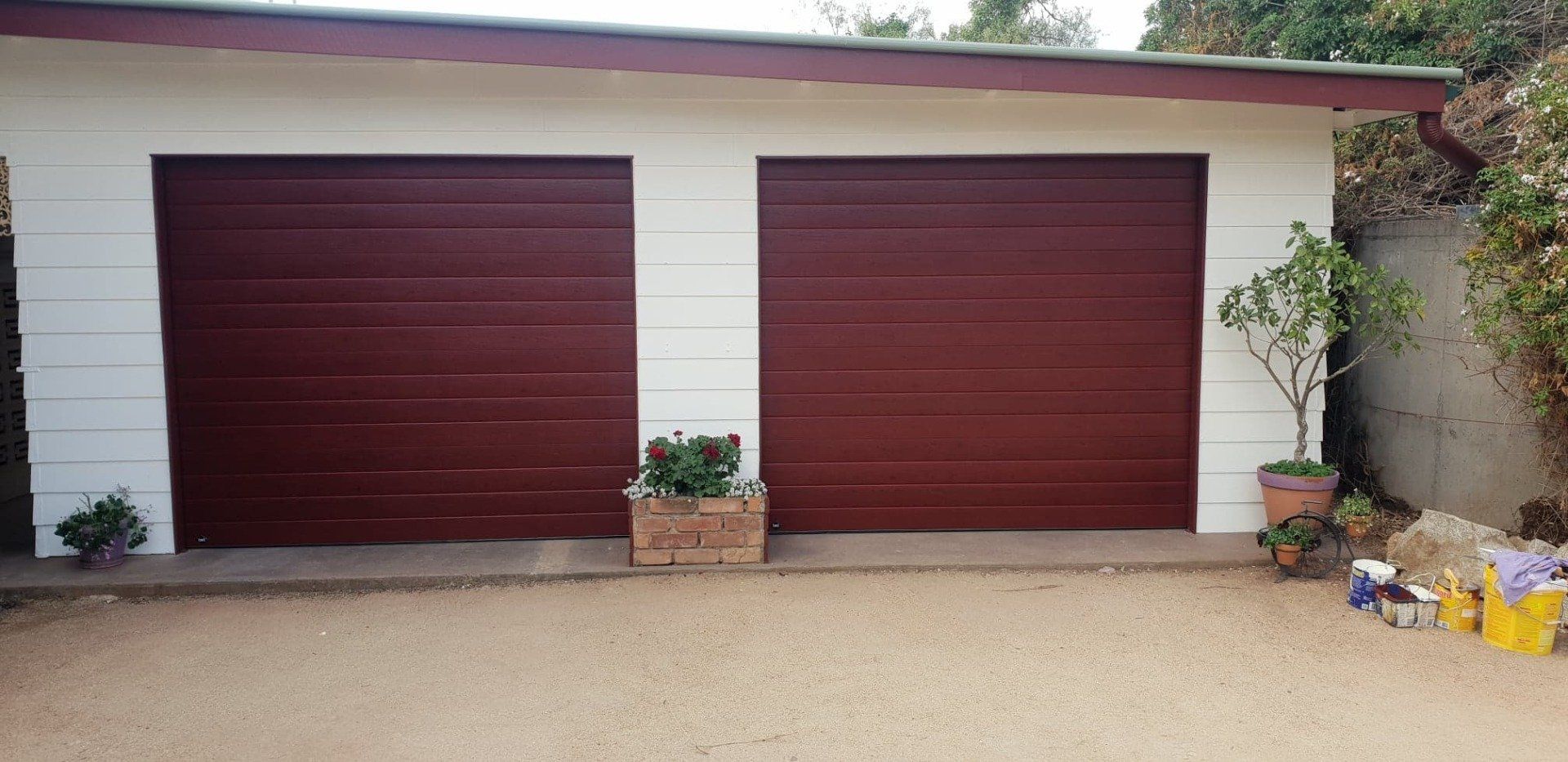 Red Garage Door — Garage Doors in South Burnett, QLD